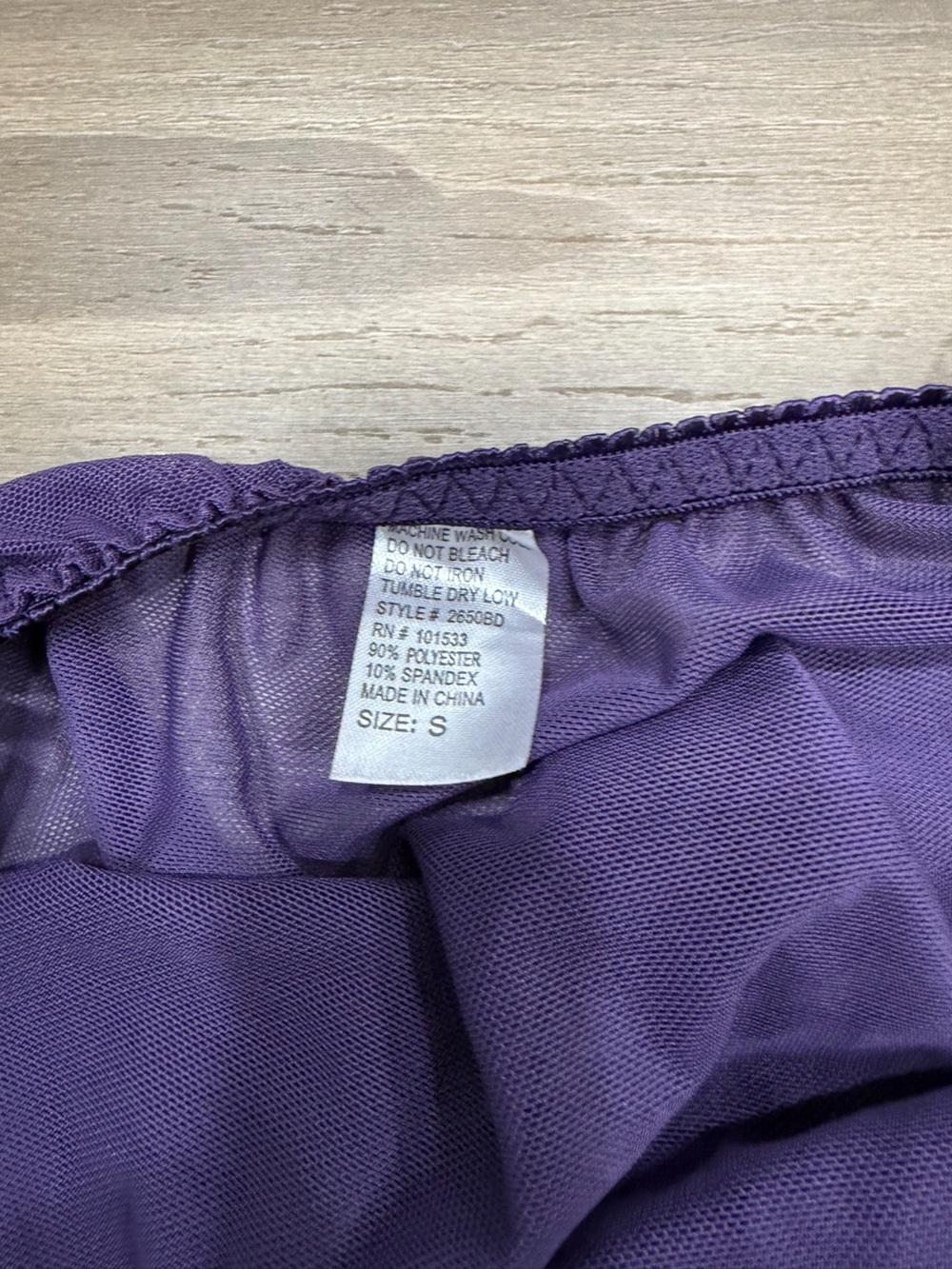 2-Piece Purple Lace-Trim Chemise Nightgown - Women's Intimates - Picture 4 of 6